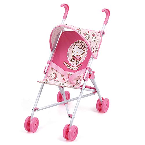 Hauck Toys for Kids - Silla de Paseo Ligera para muñecas Go-S / Cochecito de Juguete Plegable con Capota - Hello Kitty Edition - Rosa