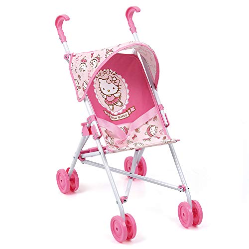 Hauck Toys for Kids - Silla de Paseo Ligera para muñecas Go-S / Cochecito de Juguete Plegable con Capota - Hello Kitty Edition - Rosa