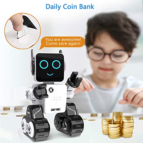 HBUDS Control Remoto RC Robot para Niños, Juguete de Robótica de Control de Sonido Táctil Recargable, Kit de Robot Educativo de Baile Cantante para Niños Niñas