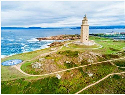 HCYEFG 1000 Piezas De Juguetes De Rompecabezas De Bricolaje Torre De Hércules O Torre De Hércules Es Un Antiguo Faro Romano En A Coruña En Galicia España Adult Puzzle Kids Jigsaw