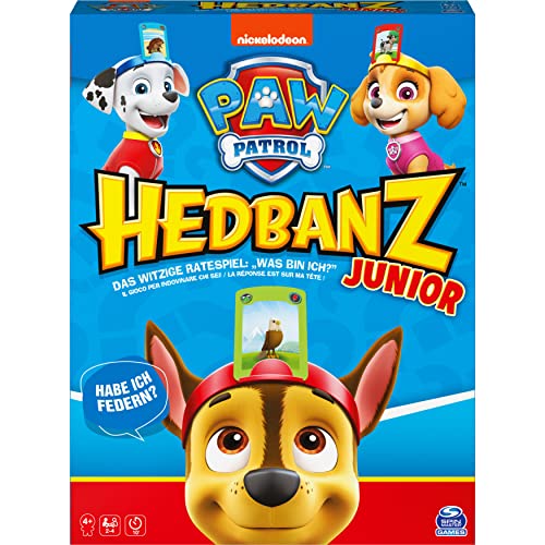 Hedbanz Junior – Paw Patrol – El Divertido Juego de Asesoramiento para 2 – 4 Amigos de Pelaje a Partir de 4 años