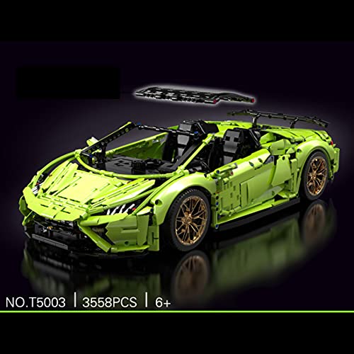 HEDI Juego de construcción de coche deportivo para Lamborghini Huracan Evo Spyder, 3558 bloques de construcción técnica coche compatible con Lego Technic