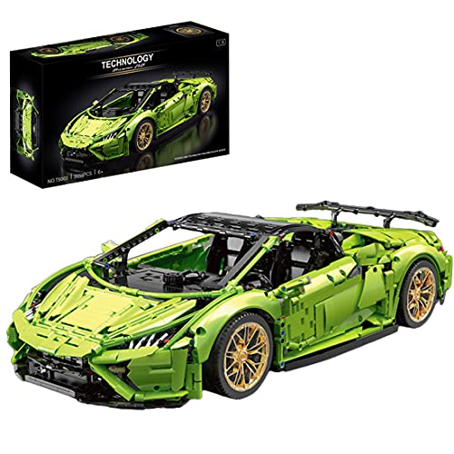 HEDI Juego de construcción de coche deportivo para Lamborghini Huracan Evo Spyder, 3558 bloques de construcción técnica coche compatible con Lego Technic