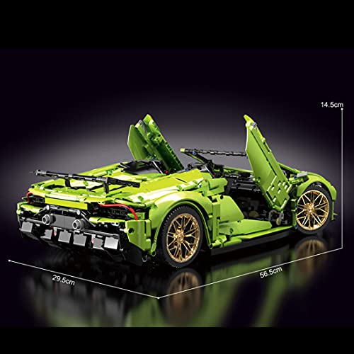 HEDI Juego de construcción de coche deportivo para Lamborghini Huracan Evo Spyder, 3558 bloques de construcción técnica coche compatible con Lego Technic