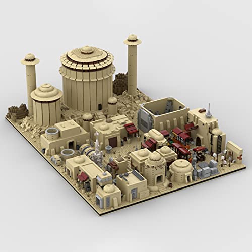 Hedi Juego de construcción modular de Tatooine de ciudad 18 en 1, edificio modular compatible con Lego Star Wars - (MOC-56649 licenciada y diseñada por Gabizon)