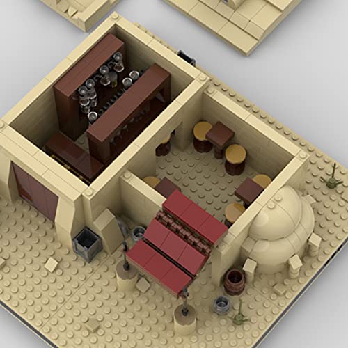 Hedi Juego de construcción modular de Tatooine de ciudad 18 en 1, edificio modular compatible con Lego Star Wars - (MOC-56649 licenciada y diseñada por Gabizon)