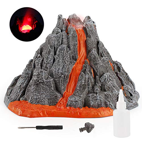 HEITIGN Modelo de Simulación de Erupción Volcánica, Juguete de Volcán Hecho a Mano para Niños DIY Modelo de Volcán Juguete Regalos de Cumpleaños para Niños Favores de Fiesta, Modelo de Volcán Vivo