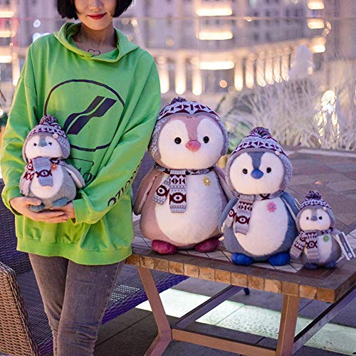 Herbests Peluche de Pingüino de Felpa, Lindo Pingüino Almohada de Peluche Suave Juguete de Peluche de Muñeca Suave Almohada Felpa Regalo para Niños, Novia