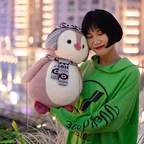 Herbests Peluche de Pingüino de Felpa, Lindo Pingüino Almohada de Peluche Suave Juguete de Peluche de Muñeca Suave Almohada Felpa Regalo para Niños, Novia