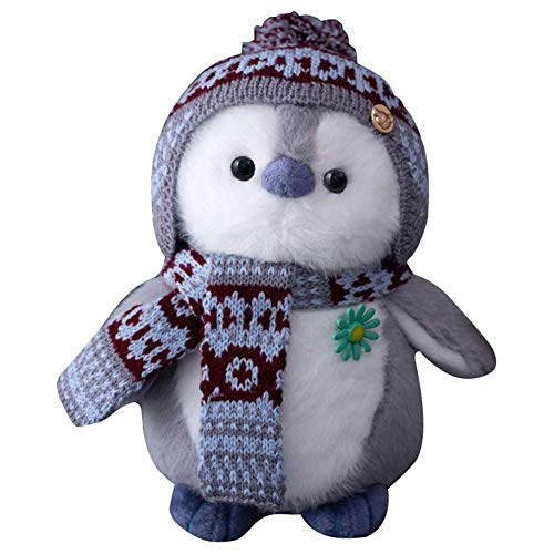 Herbests Peluche de Pingüino de Felpa, Lindo Pingüino Almohada de Peluche Suave Juguete de Peluche de Muñeca Suave Almohada Felpa Regalo para Niños, Novia