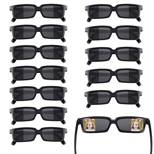 Herefun Espejo Retrovisor, Gafas Sol Espejo Retrovisor Espía, Gafas Espía, Gafas Espía de Visión Trasera, Gafas de Fiesta de Cumpleaños para Niños 12 Piezas (12set)