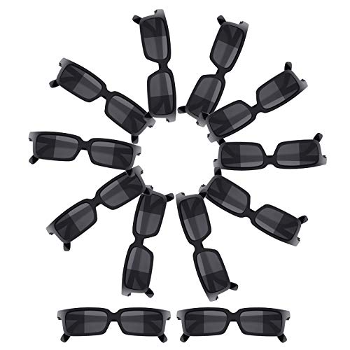 Herefun Espejo Retrovisor, Gafas Sol Espejo Retrovisor Espía, Gafas Espía, Gafas Espía de Visión Trasera, Gafas de Fiesta de Cumpleaños para Niños 12 Piezas (12set)