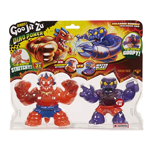 Heroes of Goo Jit Zu Dino Power Versus Pack – 2 Figuras de acción – Volcanic Rumble – Blazagon Vs Redback, 41111