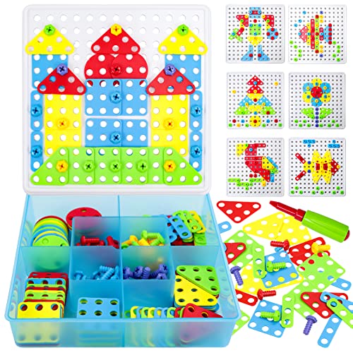 Herramientas Juguetes DIY Puzzles Mosaicos Infantiles Bloques Construccion Juegos Educativos Juguete Caja De Herramientas Regalo Cumpleaños Bebe Niña Niños 3 4 5 6 Años