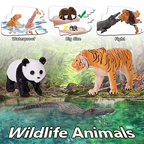 HERSITY Figuras Animales del Bosque Juguete Colección de Animales de la Selva Regalo Fiesta para Niños Niñas