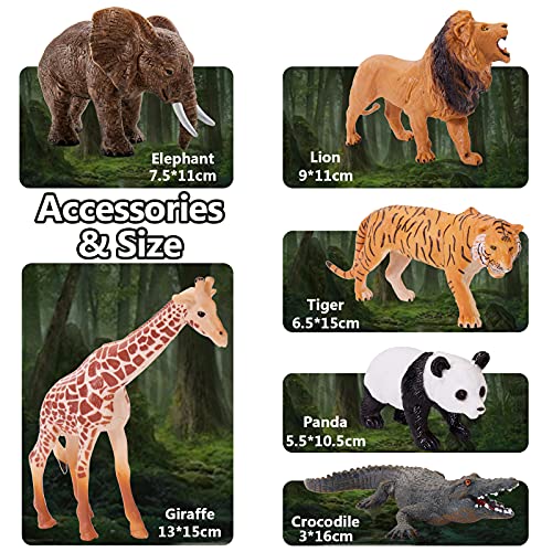 HERSITY Figuras Animales del Bosque Juguete Colección de Animales de la Selva Regalo Fiesta para Niños Niñas