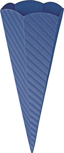 Heyda 204870083 - Cono para dulces (69 cm, cartón ondulado, 3D, 300 g/m²), color azul