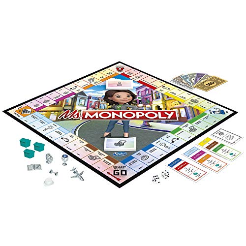 HiCollections MS. Monopoly Board Game; First Game Where Women Make More Than Men; Features Inventions by Women; Game for Families and Kids Ages 8 and up