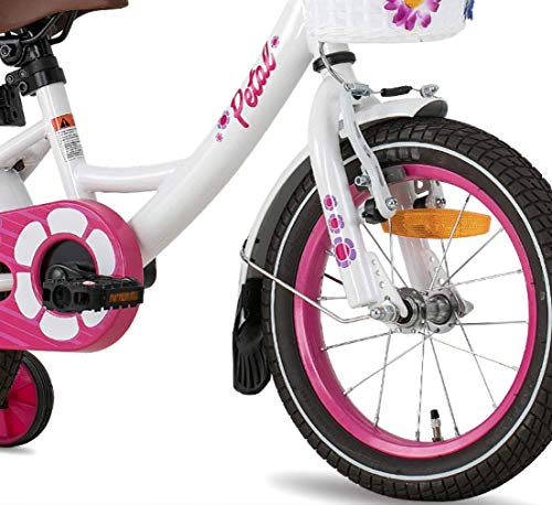 Hiland Bicicleta infantil para niñas de 4 años y más de 40 cm con soporte