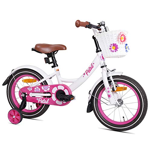 Hiland Bicicleta infantil para niñas de 4 años y más de 40 cm con soporte