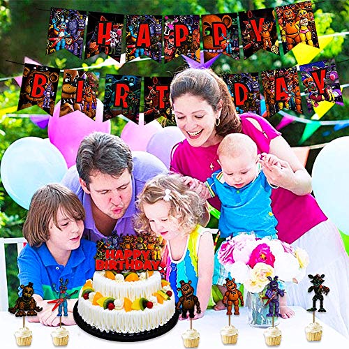 Hilloly 14Pcs Happy Birthday Supplies, Party Set, Birthday Party Decorations, Primeros de La Torta, Banner de Feliz Cumpleaños