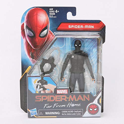 hjfigures Figura De Anime, 14 Cm Avengers Spider-Man Far from Home PVC Figura De Acción Spiderman Molten Man Peter Parker Colección Modelo Muñecas E3549 spiederm Negro