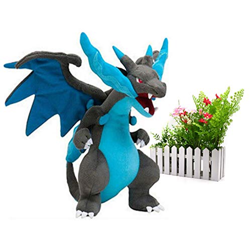 HJYAAA Peluches Peluches Mega Charizard X Mega Evolución Peluche Animal Peluche De Calidad Juguetes Gran Regalo para Niños 23 Cm