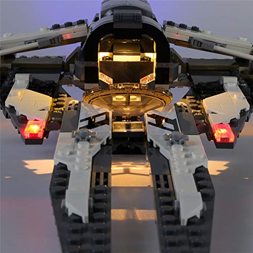 HLEZ Conjunto de Luces Lluminación para Interceptor Tie Black Ace Modelo de Bloques de Construcción, Kit de luz LED Compatible con Lego 75242 (Modelo Lego no Incluido)