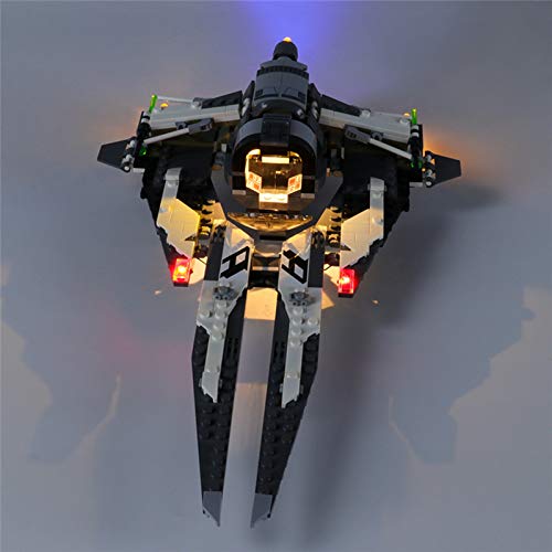 HLEZ Conjunto de Luces Lluminación para Interceptor Tie Black Ace Modelo de Bloques de Construcción, Kit de luz LED Compatible con Lego 75242 (Modelo Lego no Incluido)