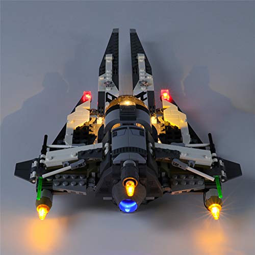 HLEZ Conjunto de Luces Lluminación para Interceptor Tie Black Ace Modelo de Bloques de Construcción, Kit de luz LED Compatible con Lego 75242 (Modelo Lego no Incluido)