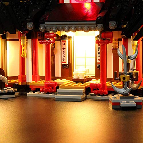 HLEZ Juego de Luces LED de para Monasterio Ninjago Legacy Modelo de Bloques de construcción, Kit de Luces Compatible con Lego 70670 (Modelo Lego no Incluido)