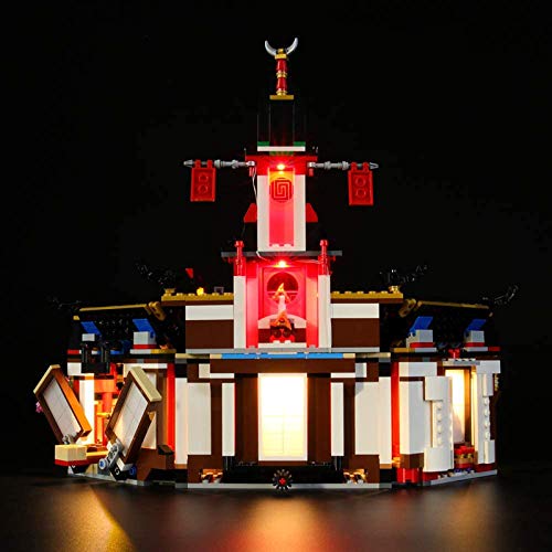 HLEZ Juego de Luces LED de para Monasterio Ninjago Legacy Modelo de Bloques de construcción, Kit de Luces Compatible con Lego 70670 (Modelo Lego no Incluido)