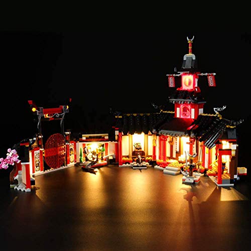 HLEZ Juego de Luces LED de para Monasterio Ninjago Legacy Modelo de Bloques de construcción, Kit de Luces Compatible con Lego 70670 (Modelo Lego no Incluido)