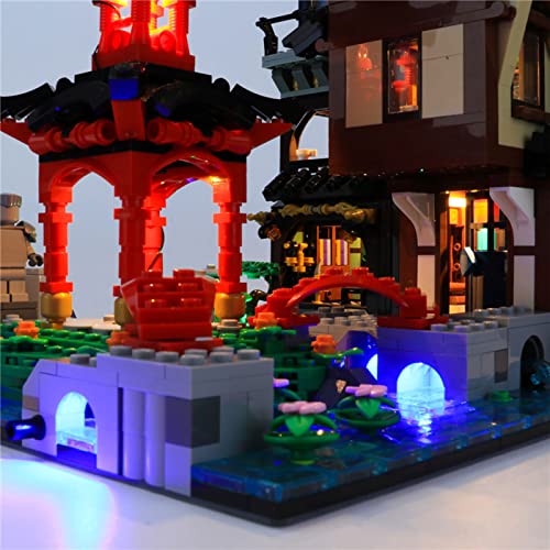 HLEZ Juego De Luces para Lego 71741 Compatible con Ladrillos De Construcción Lego Modelo City Gardens, Juego De Legos No Incluido