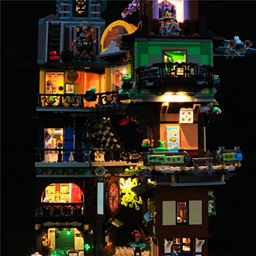 HLEZ Juego De Luces para Lego 71741 Compatible con Ladrillos De Construcción Lego Modelo City Gardens, Juego De Legos No Incluido