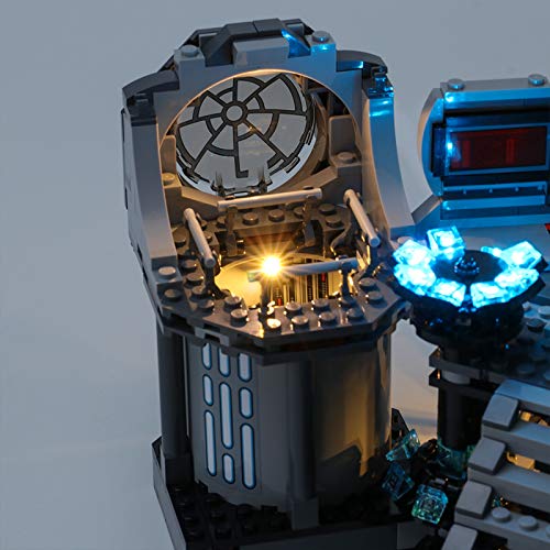 HLEZ Kit de Iluminación LED para Duelo Final de la Estrella de la Muerte Modelo de Bloques de Construcción, USB Juego de Luces Compatible con Lego 75291 (Modelo Lego no Incluido)