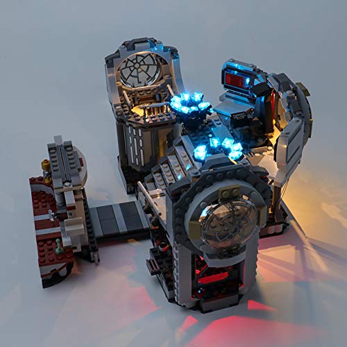 HLEZ Kit de Iluminación LED para Duelo Final de la Estrella de la Muerte Modelo de Bloques de Construcción, USB Juego de Luces Compatible con Lego 75291 (Modelo Lego no Incluido)