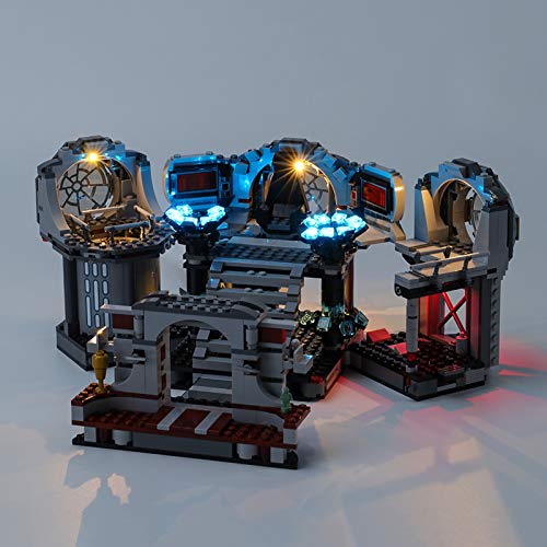 HLEZ Kit de Iluminación LED para Duelo Final de la Estrella de la Muerte Modelo de Bloques de Construcción, USB Juego de Luces Compatible con Lego 75291 (Modelo Lego no Incluido)