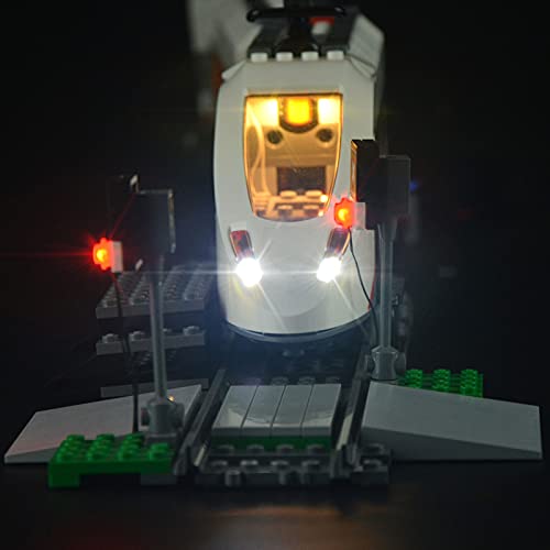 HLEZ Kit De Iluminación LED para Trains High-Speed Passenger Compatible con Lego 60051 Juego De Legos No Incluido