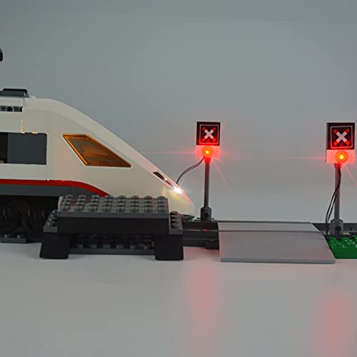 HLEZ Kit De Iluminación LED para Trains High-Speed Passenger Compatible con Lego 60051 Juego De Legos No Incluido