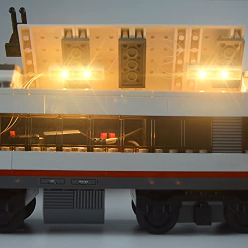 HLEZ Kit De Iluminación LED para Trains High-Speed Passenger Compatible con Lego 60051 Juego De Legos No Incluido