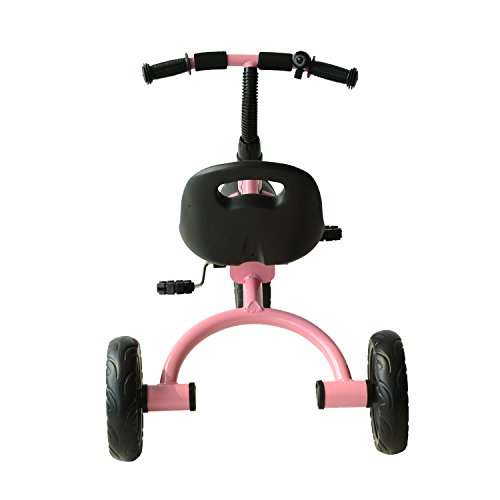 HOMCOM Triciclo para Niños más de 18 Meses con Timbre Guardabarros Rueda de Seguridad 74x49x55cm Rosa