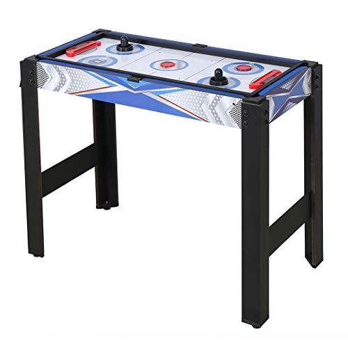 homelikesport Mesa Multijuegos 5 En 1 Mesa de Futbolin Mesa Billar Mesa Pingpong (Mesa Billar Futbolín Pingpong Bacloncesto y Hockey) Deportes y Interes