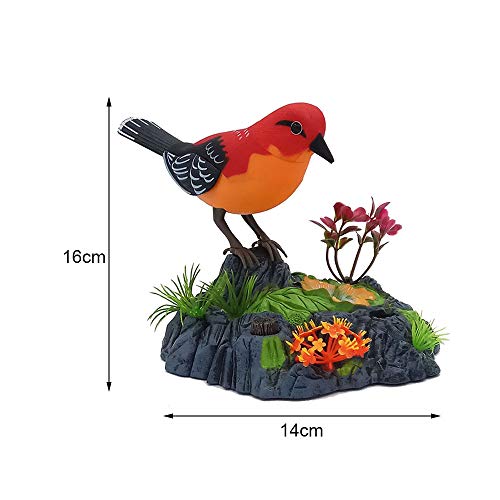 Homeng Juguete electrónico de pájaros cantando pájaros, pájaro bailando con activación de sensor de movimiento, juguete cantando pájaros