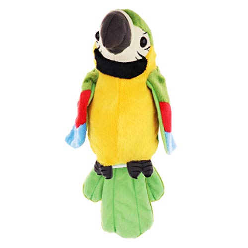 Homyl Juguete Loro Hablando Peluche Animal Forma Regalo para Niños - Verde