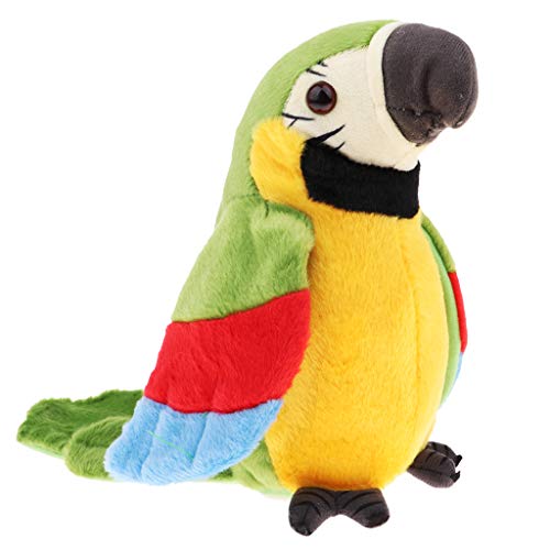 Homyl Juguete Loro Hablando Peluche Animal Forma Regalo para Niños - Verde