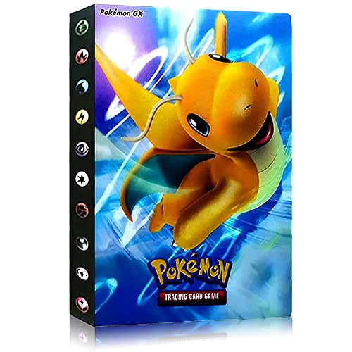 HONGECB Album De Cartas Pokemon, Álbum de Cartas Coleccionables, Carpeta Cartas Pokemon, Álbum Titular de Tarjetas, 30 páginas - Puede Contener Hasta 240 Tarjetas, Dragonite