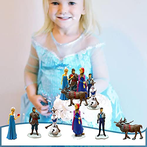 HONGECB Cake Topper Figuras Frozen, Frozen Decoración de Tartas, Mini Juego de Figuras Niños, Mini Figuras Niños Cake Topper, Baby Shower Fiesta de cumpleaños Pastel Decoración, 6 piezas