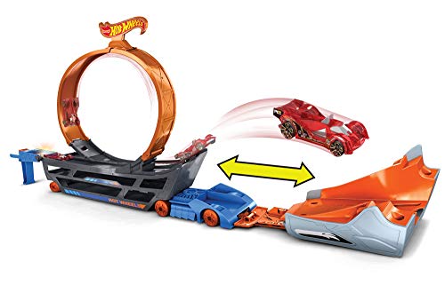 Hot Wheels - Camión Looping acrobático, Accesorios para Pistas de Coches de Juguetes (Mattel GWT38)