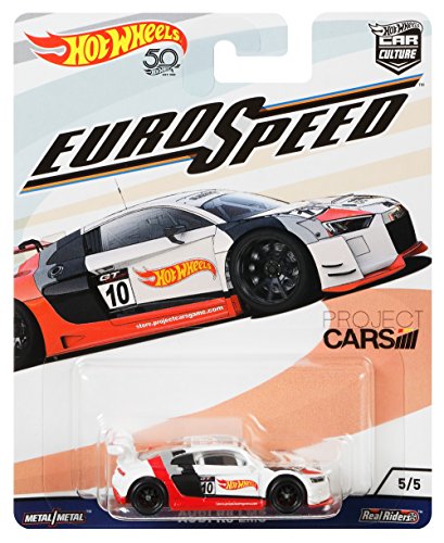 Hot Wheels Eurospeed Audi R8 LMS blanco / rojo 2.5" (FLC15)